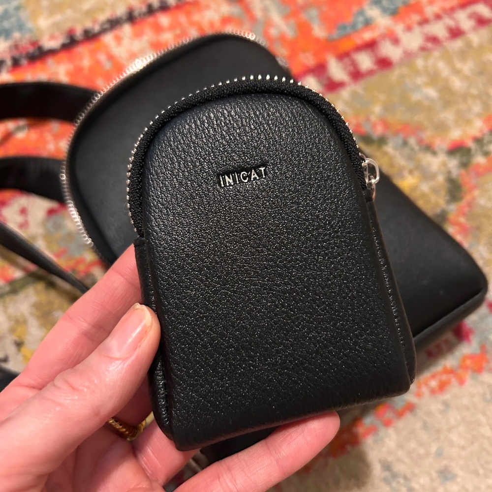 Amazon Anti Theft Black Leather Crossbody Sling Bag - Picture 3 of 15